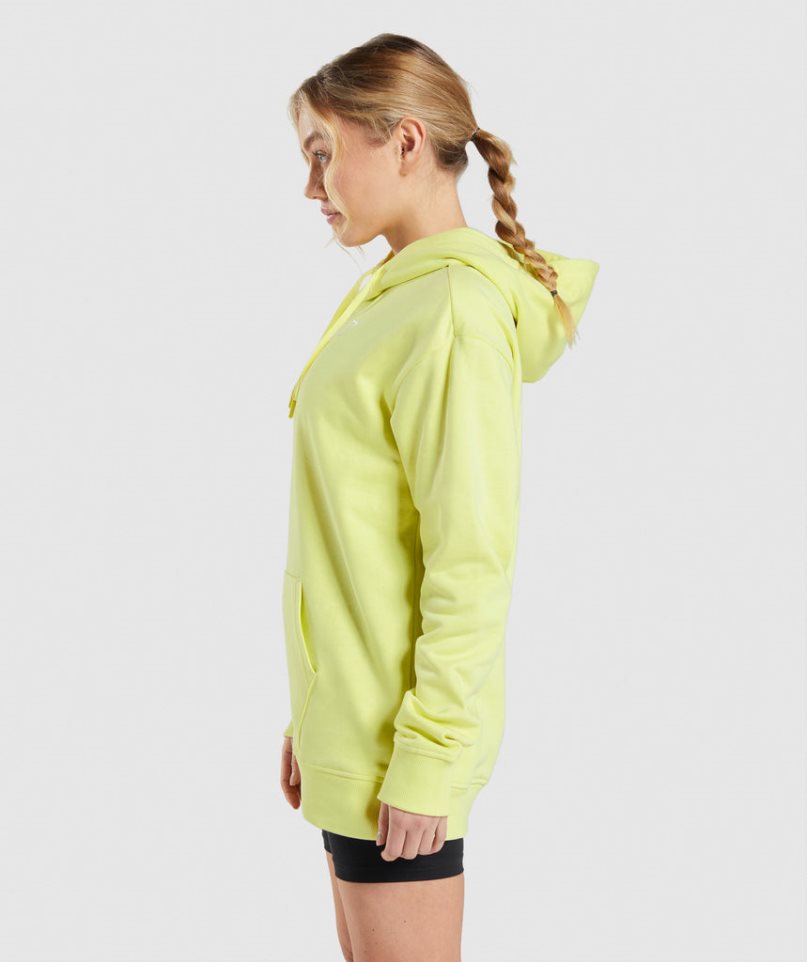 Women's Gymshark Training Oversized Hoodie Yellow | CA A17630